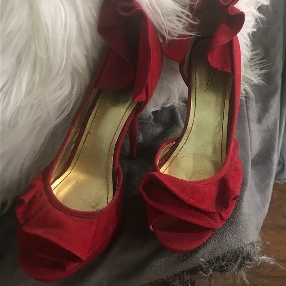 πππAnne Michele open toe Red size 10 party π .πππ - Picture 2 of 6